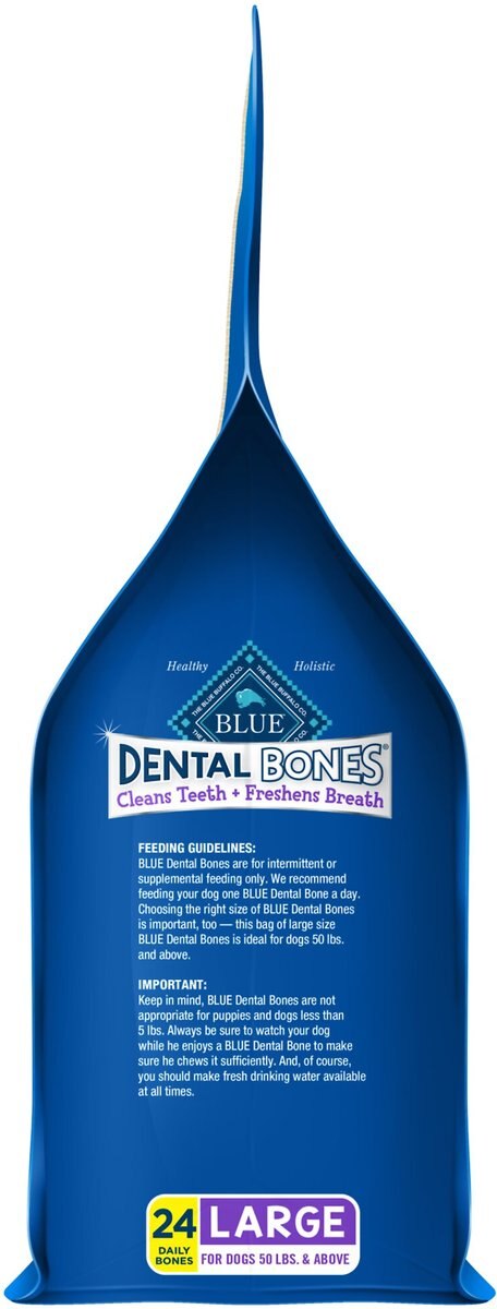 Blue Buffalo Dental Bones All Natural Rawhide-Free Large Dental Dog Treats