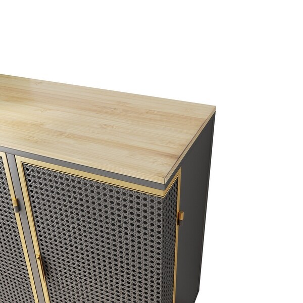 3 Doors Modern Sideboard， Freestanding Sideboard Storage Cabinet