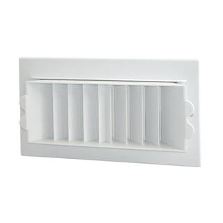 8 in. x 4 in. Plastic 2-Way CeilingSidewall Register RGS84