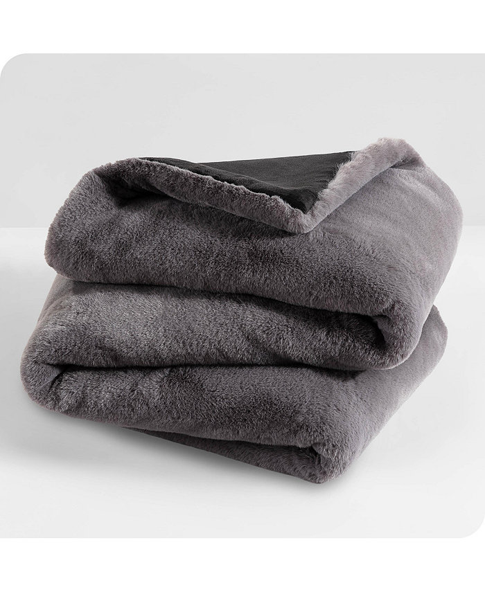 Bare Home Faux Fur Throw Blanket