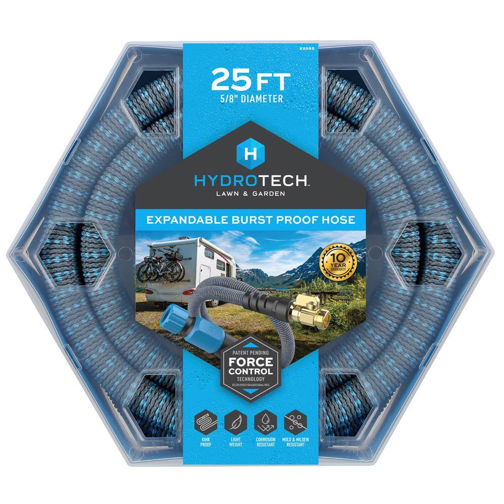 Hydrotech 58 in. Dia x 25 ft. Burst Proof Expandable Garden Water Hose 8988C4