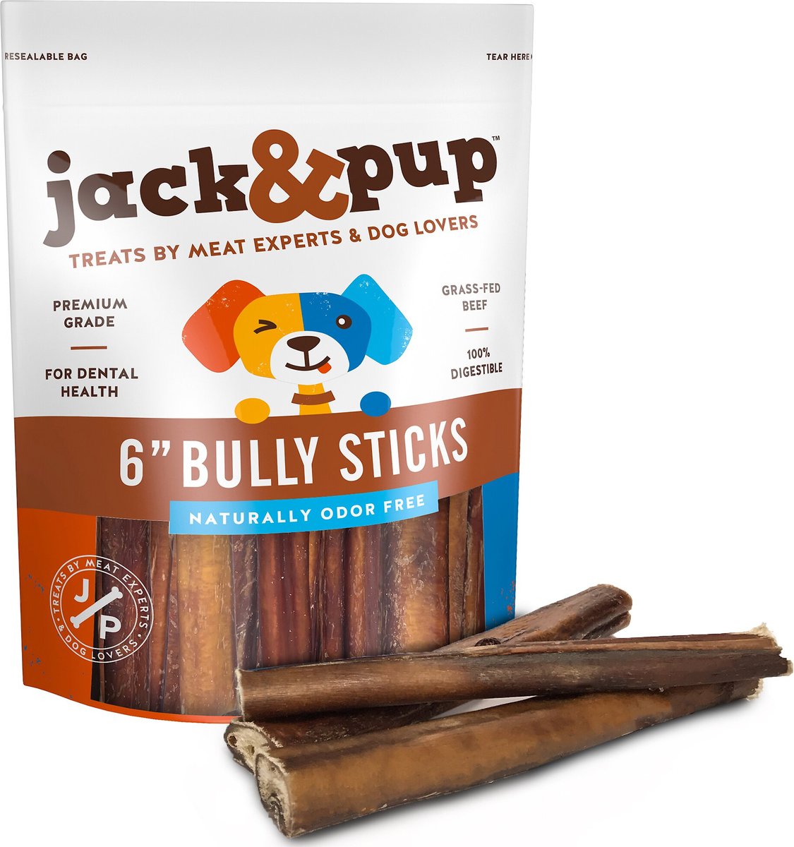 Jack and Pup Thick Bully Stick 6\