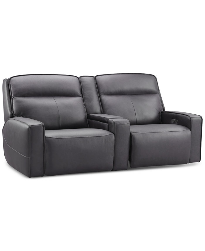 Furniture Dextan Leather 3-Pc. Sofa with 2 Power Recliners and 1 USB Console