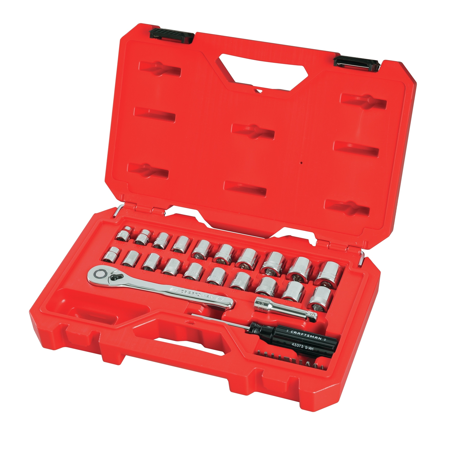 Craftsman 3/8 in. drive Metric and SAE 6 Point Mechanic\u0027s Tool Set 33 pc