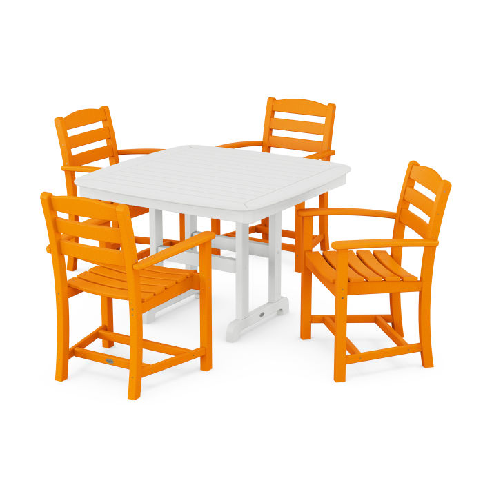 Polywood La Casa Café 5-Piece Dining Set with Trestle Legs PWS919-1