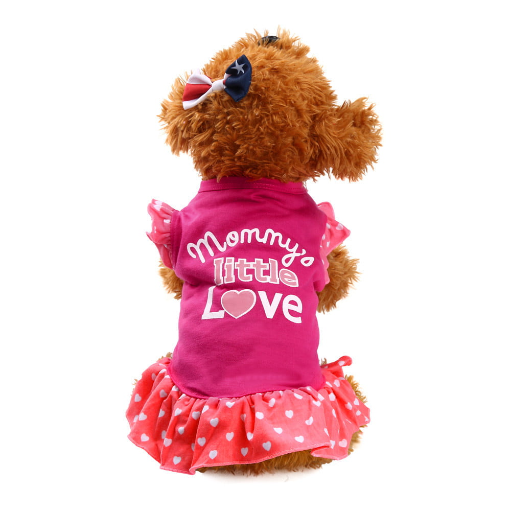 Summer Cute Pet Puppy Small Dog Cat Pet Dress Apparel Clothes Fly Sleeve Dress