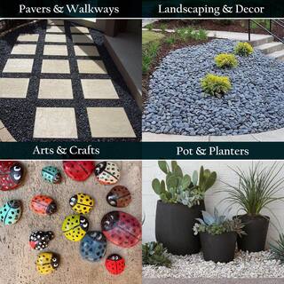 Rain Forest 0.40 cu. ft. 2 in. to 3 in. 30 lbs. Large Black Grade A Polished Pebbles RFBRPA3-30