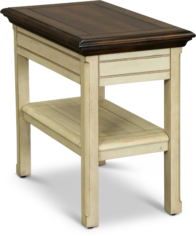 Sutters Creek Cream and Brown Side Table