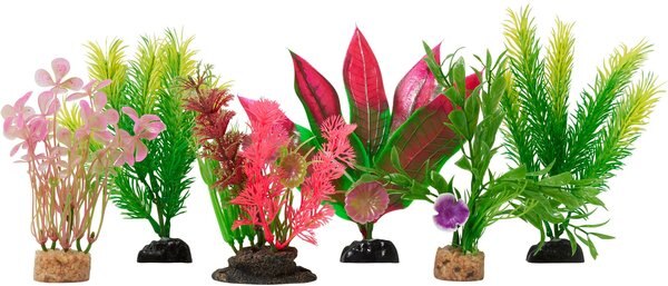 Frisco Colorful Plastic Aquarium Plant Set