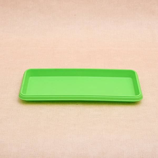 11.2 inch (28 cm) Rectangle Plastic Plate for 11.8 inch (30 cm) Bello Window Planter No. 30 Pot (Green) (set of 3)