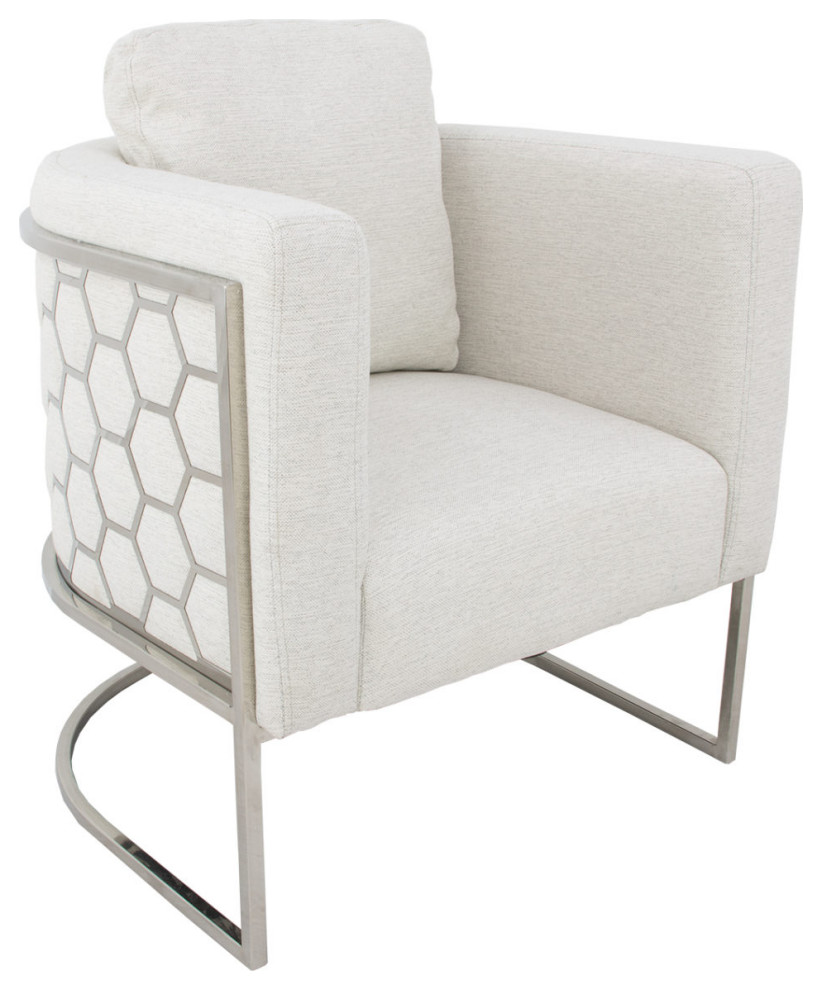 Aerona Silver Chair   Contemporary   Armchairs And Accent Chairs   by Rustic Home Furniture Deco  Houzz