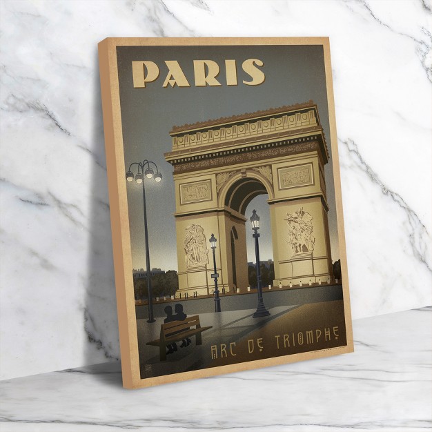 Americanflat Vintage Architecture Wt Paris Arc By Anderson Design Group Unframed Canvas Wall Art