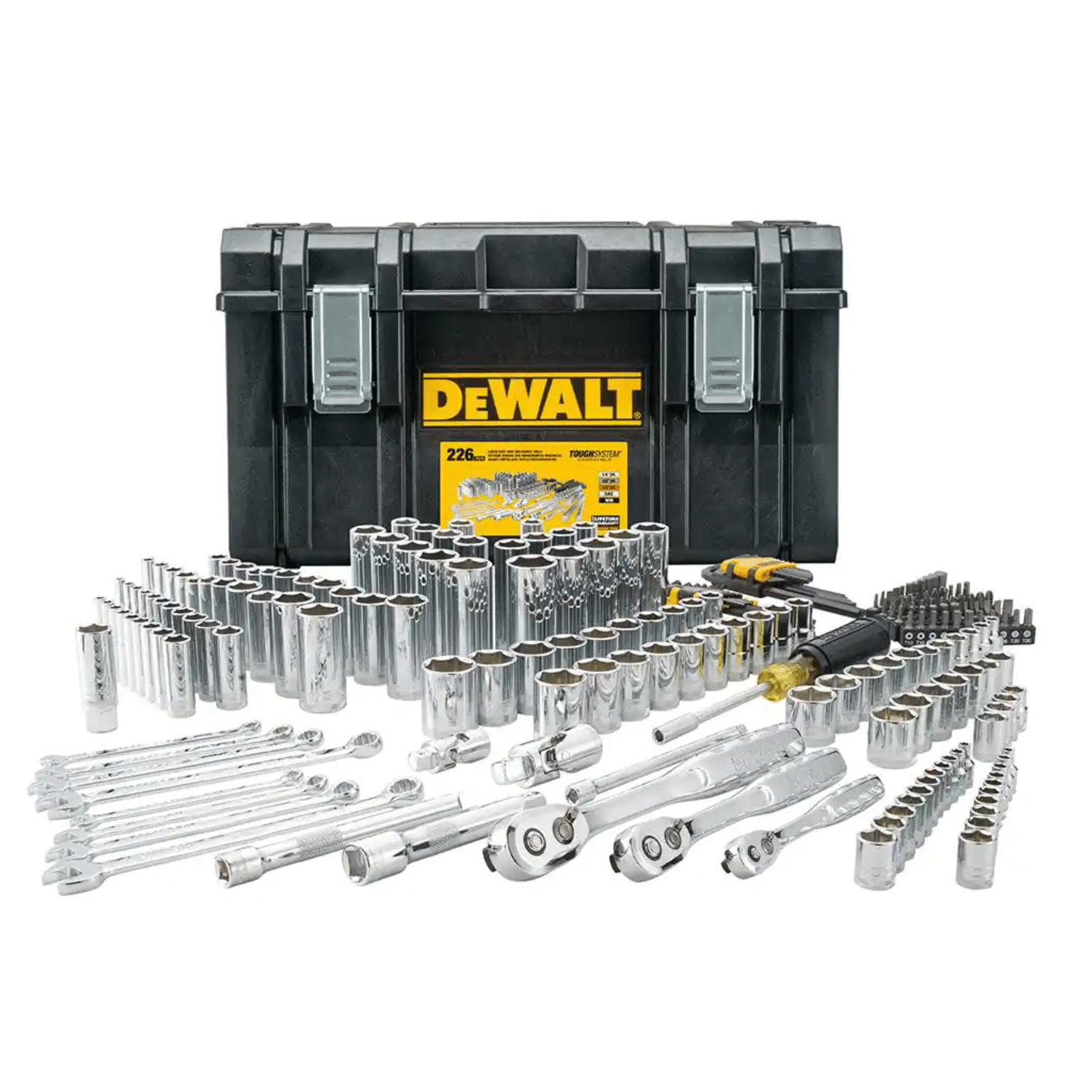 Dewalt Mechanics Tool Set (226-Piece) with TOUGHSYSTEM 22 in. Medium Tool Box， DWMT45226H