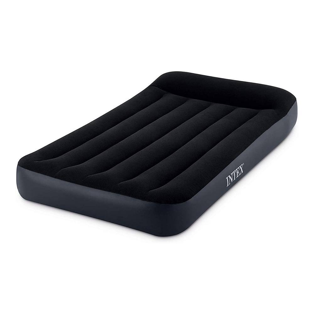 Intex Twin Dura Pillow Rest Classic Blow Up Mattress Air Bed with Built In Pump 64145ED