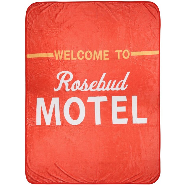 Schitt x27 s Creek Rosebud Motel Plush Fleece Throw Blanket Red