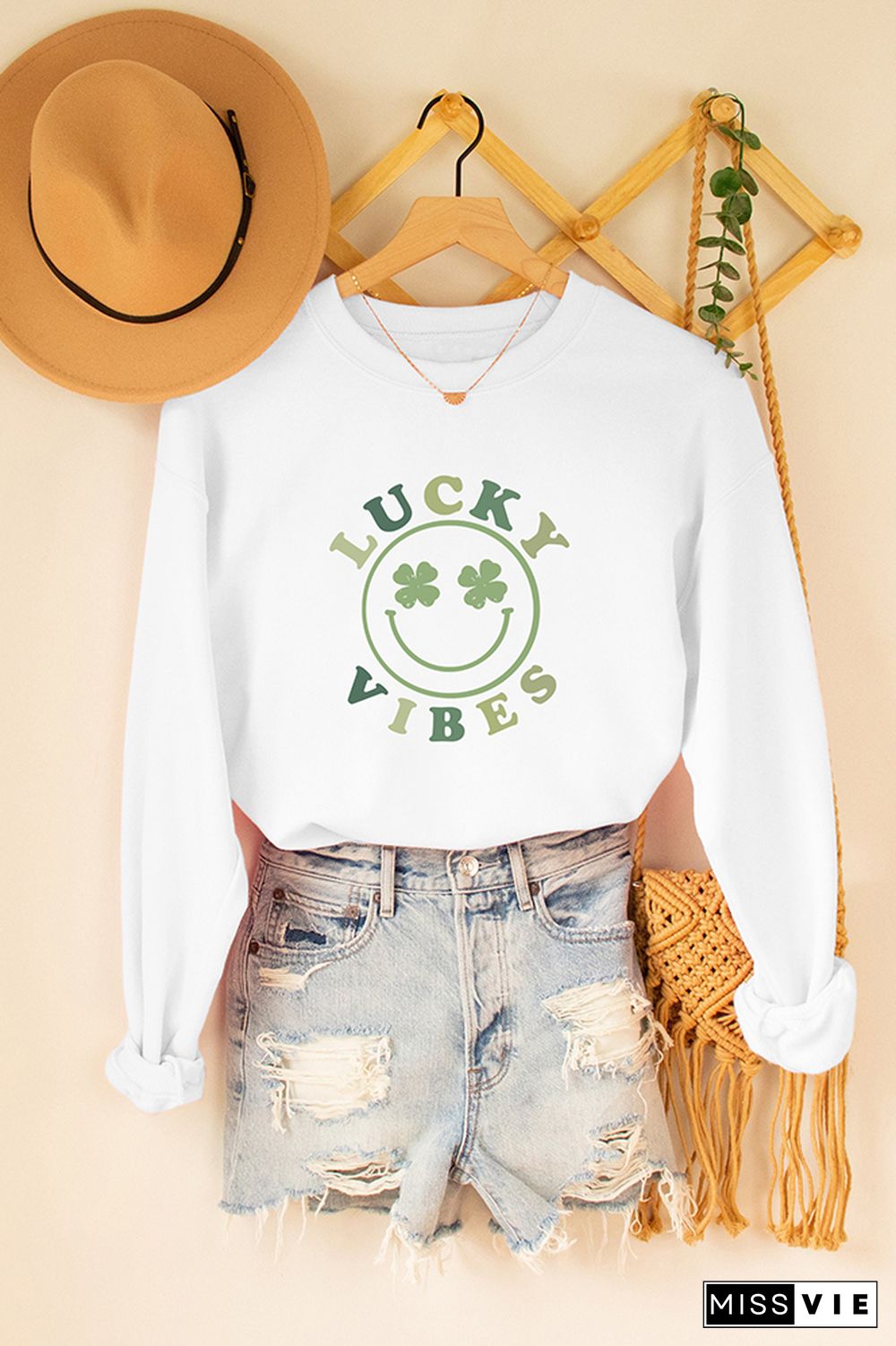 Lucky Vibes-ST Patricks Day Sweatshirt Wholesale