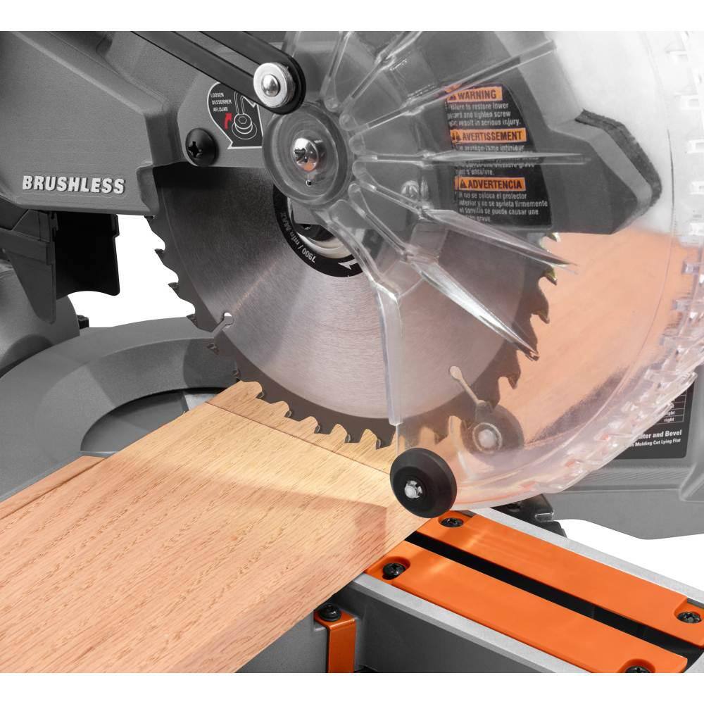 RIDGID 18V Brushless Cordless 7-14 in. Dual Bevel Sliding Miter Saw (Tool Only) R48607B