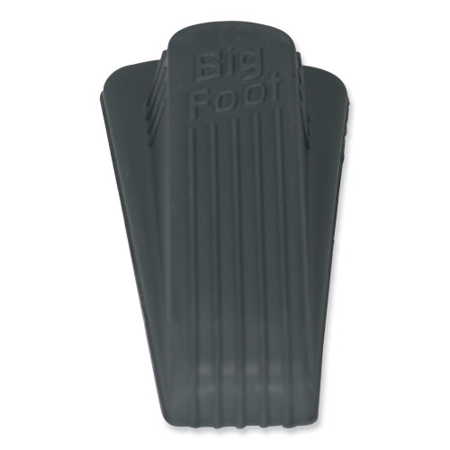 Master Caster Big Foot Doorstop， No Slip Rubber Wedge， 2.25w x 4.75d x 1.25h， Gray， 2/Pack (00972)