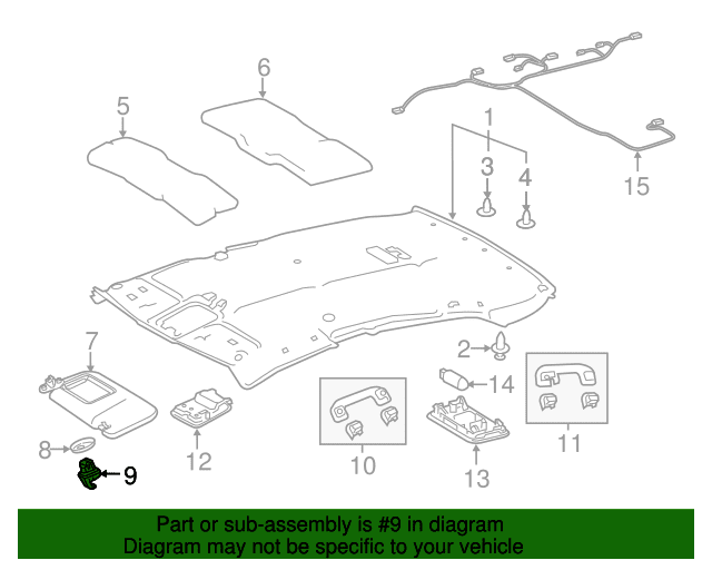 Genuine OE Toyota Sun-Visor Holder - 74348-04030-B1