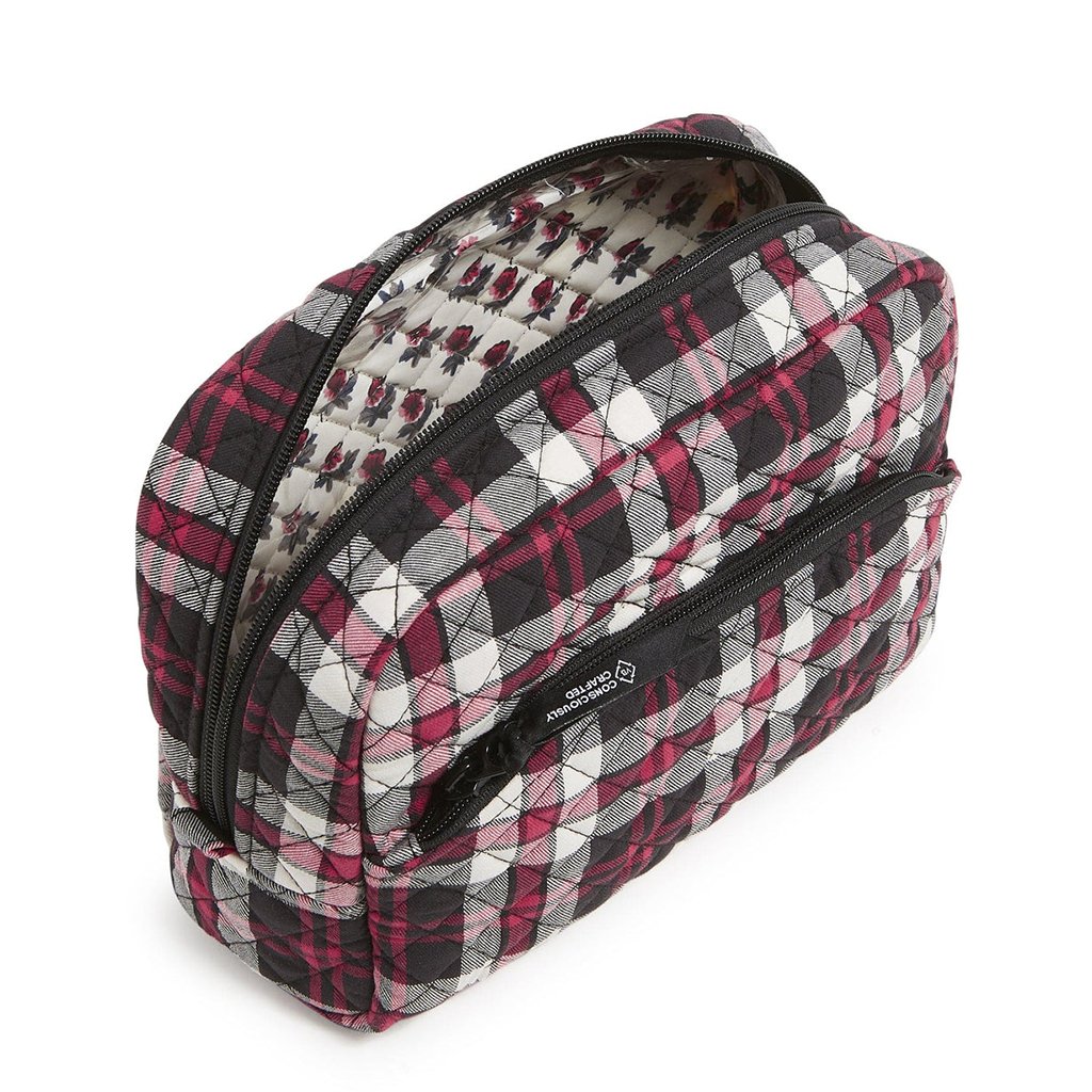 Vera Bradley  Large Cosmetic Bag in Fireplace Plaid