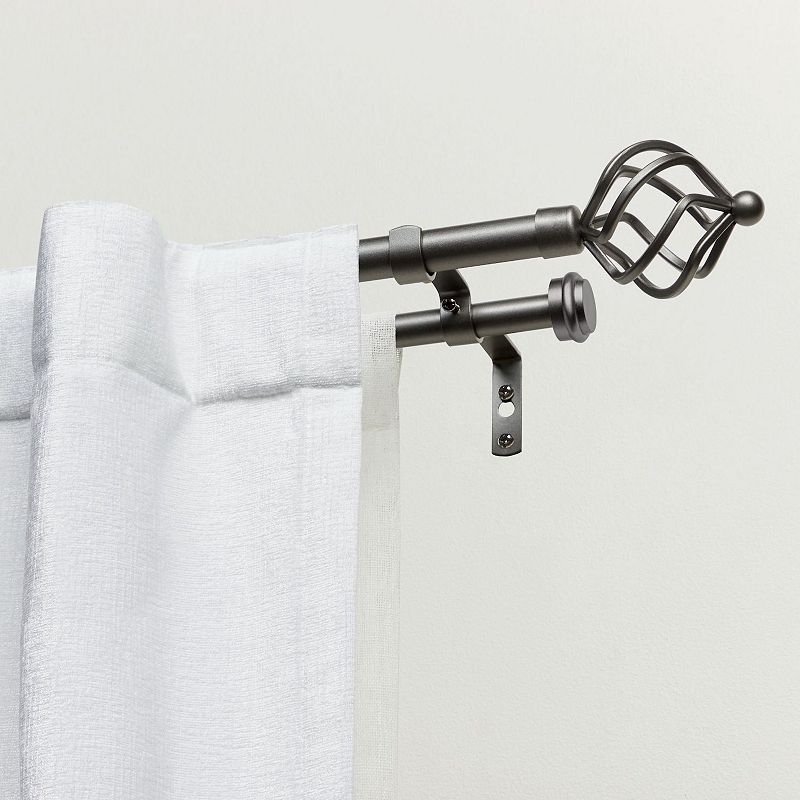 Exclusive Home Torch Adjustable Double Curtain Rod Set