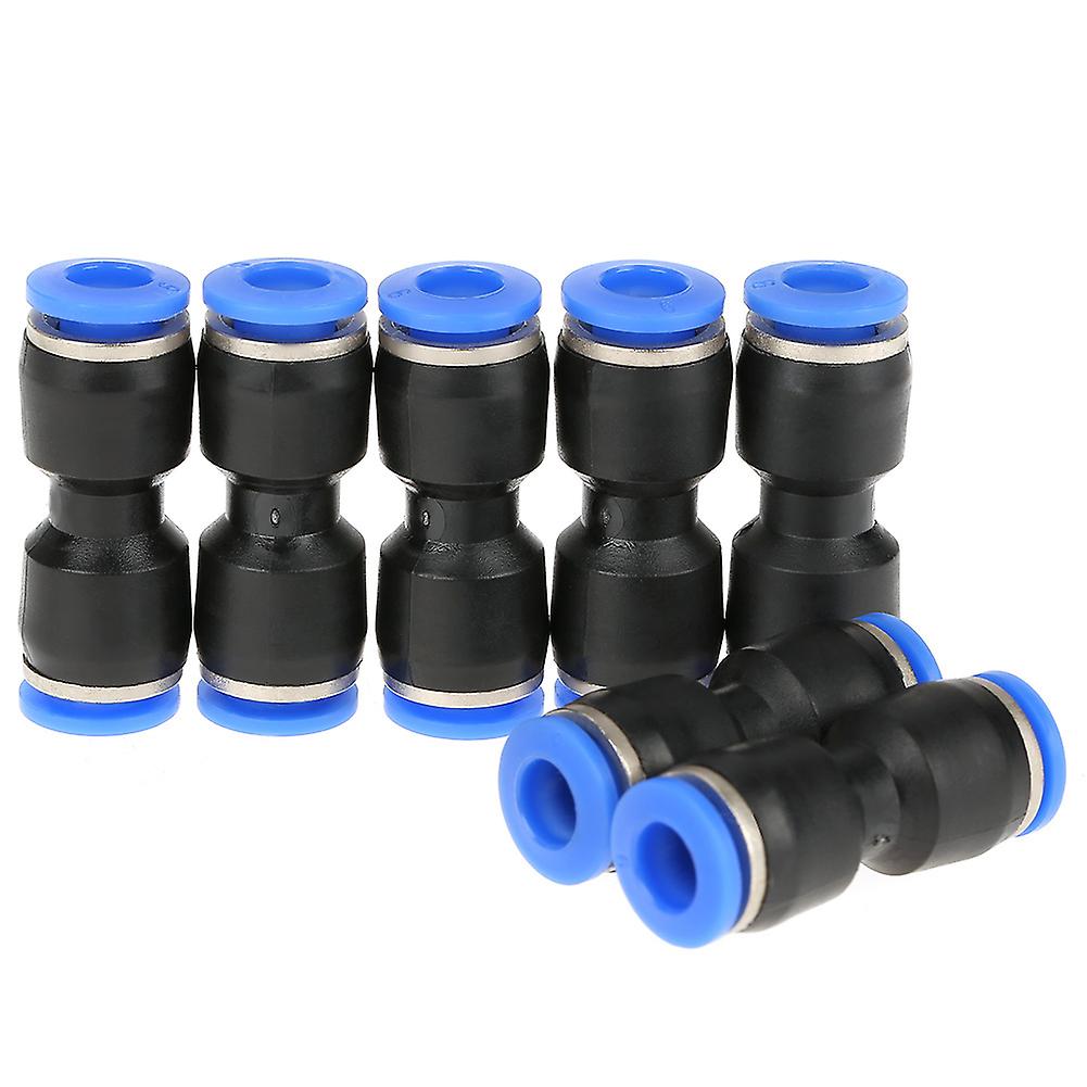 20pcs 6mm Tube Od 1/4'' Pneumatic Straight Push Connectors Air Line Fittings