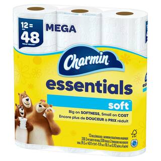 Charmin Essentials Soft Toilet Paper Rolls (12 Mega Rolls) 003077203154