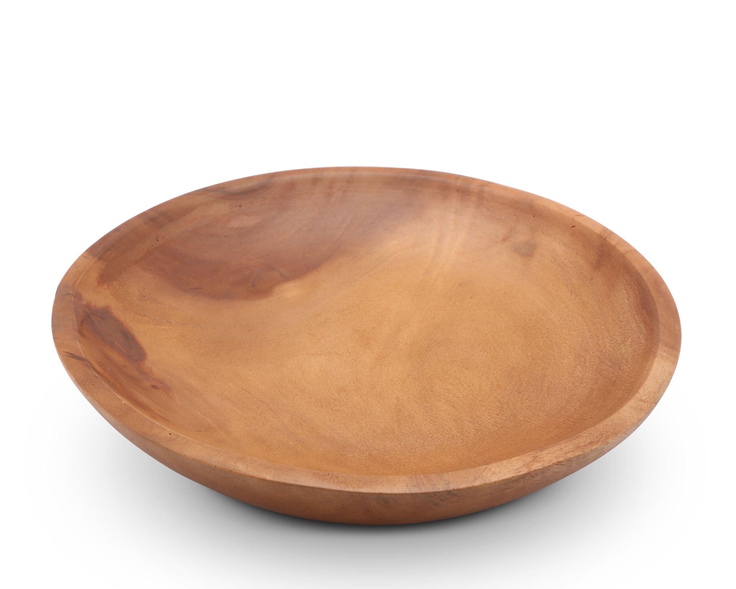 Arthur Court Acacia Wood Serving Bowl for Fruits or Salads Calabash Round Shape Style Large 12