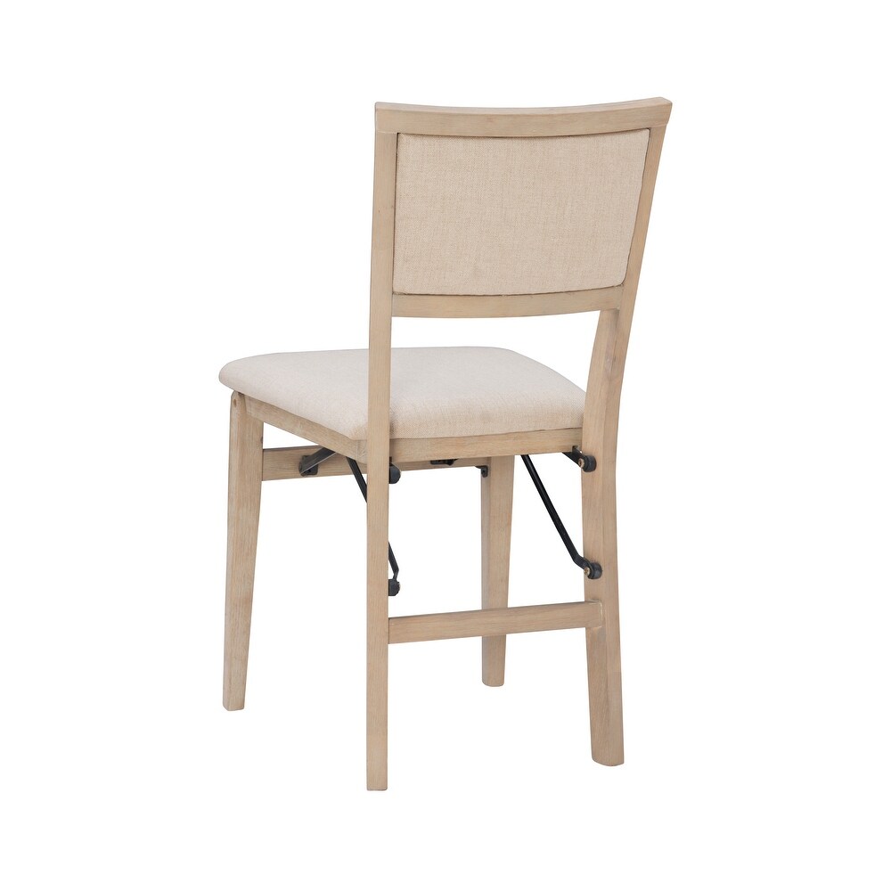 Ciara Grey Wash Folding Side Dining Chair (Set of 2)