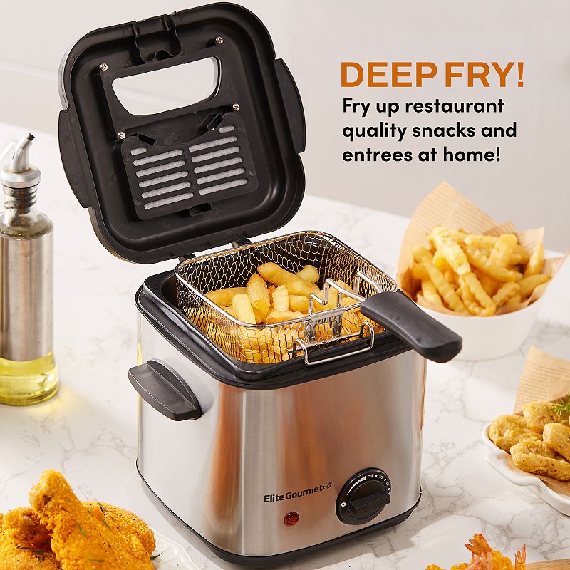 Elite Gourmet 1.5-qt. Stainless Steel Deep Fryer