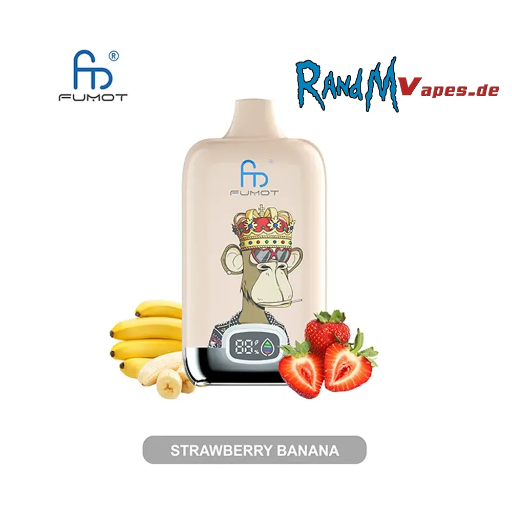 Fumot Tornado Digital Box 12000 Puffs - Strawberry-Banana