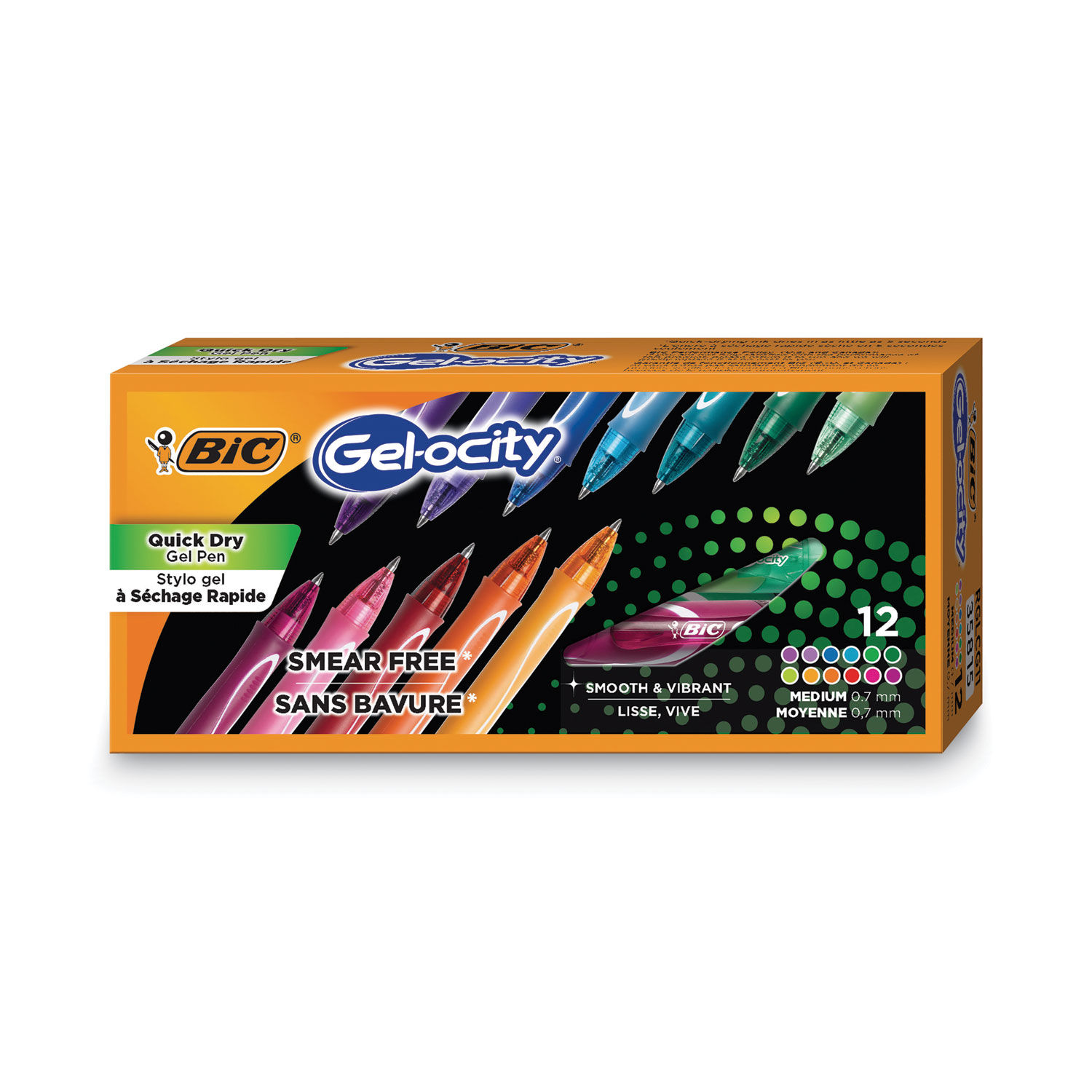 Gel-ocity Quick Dry Gel Pen by BICandreg; BICRGLCGA11AST