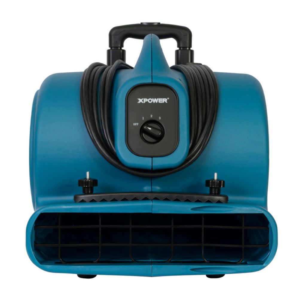 XPower 1/2 HP Air Mover with Telescopic Handle and Wheels and Carpet Clamp ;