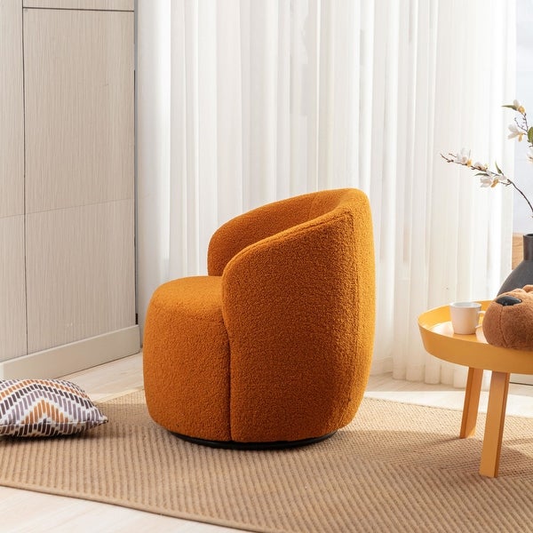 25inch Small Upholstered Fabric Swivel Accent Armchair