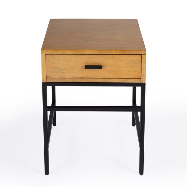 Butler Hans 1 Drawer Wood and Iron End Table