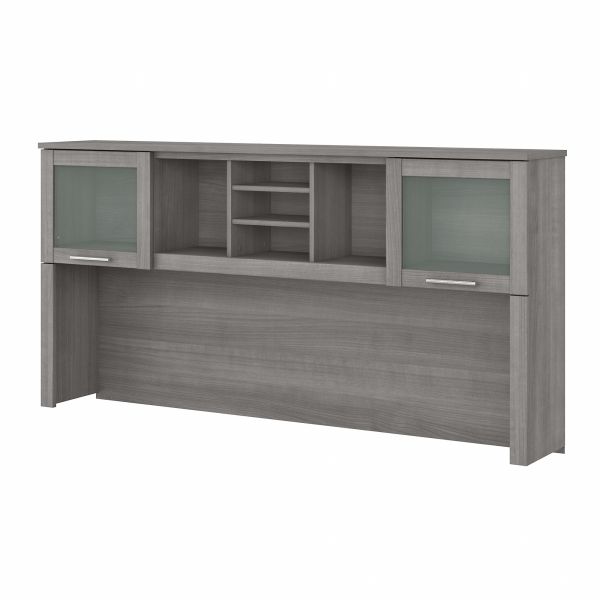 Bush Furniture Somerset 72W Desk Hutch in Platinum Gray