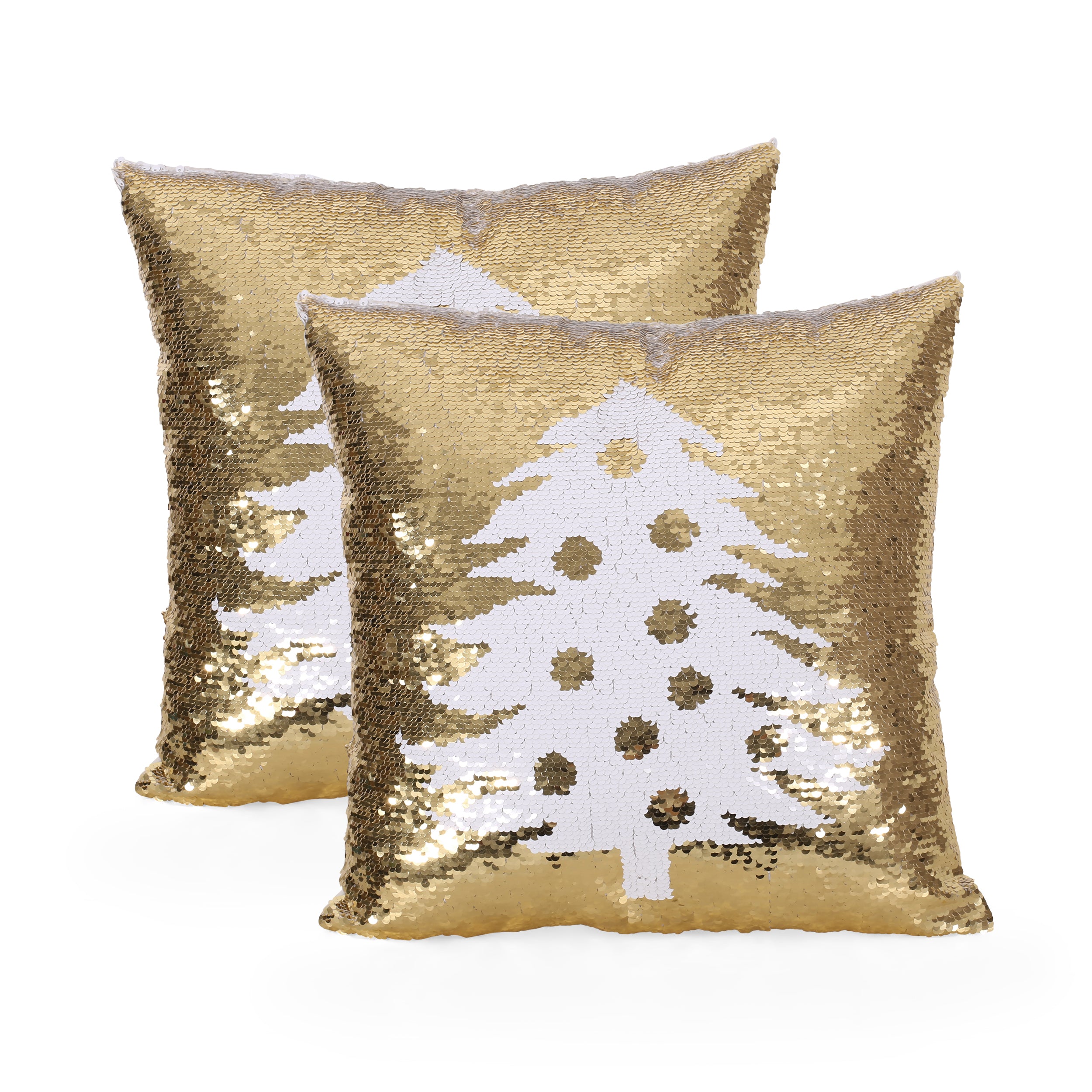 Krosp Glam Sequin Christmas Throw Pillow