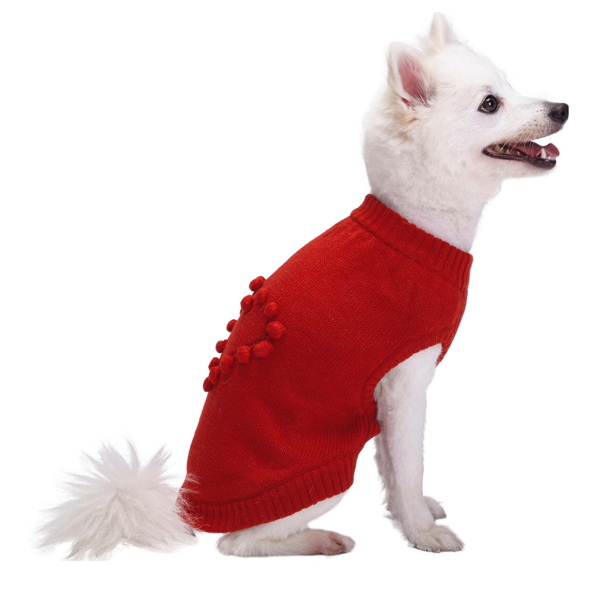 Blueberry Pet Red Heart For Love of Pets Dog Sweater， 3X-Small