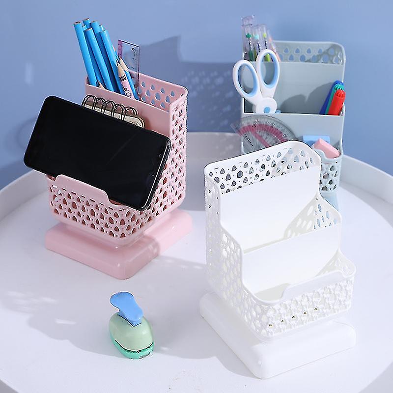 Miman School Stationery Makeup Organizer Desktop Storage Box Container For Cosmetics Stationery Plastic Organizer School Office Supply