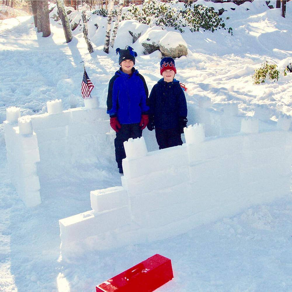 Flexible Flyer Snow and Sand Fort Building Kit with Block Brick and Castle Molds S20-Paricon