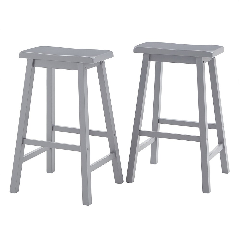 Salvador Saddle 29 inch Counter Height Backless Stools (Set of 2) by iNSPIRE Q Bold