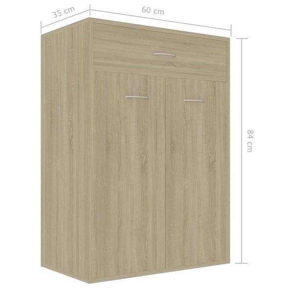 Shoe Cabinet Sonoma Oak 23.6x13.7x33 Chipboard - - 35205866