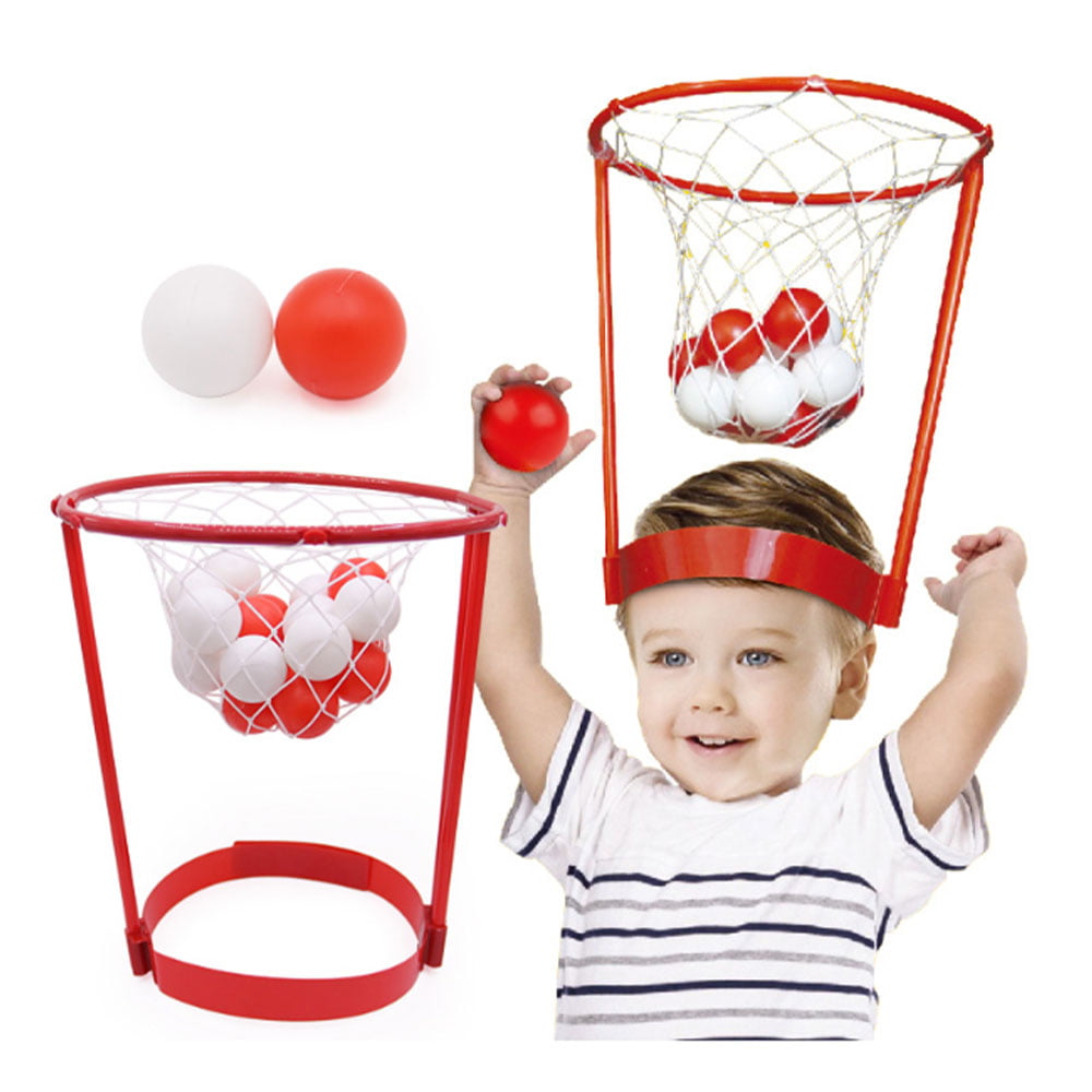 Head Basketball Hoop with 20pcs Balls Adjustable Head Hoop Game Shooting Ball Outdoors Sport Children Kids Educational Toys Game