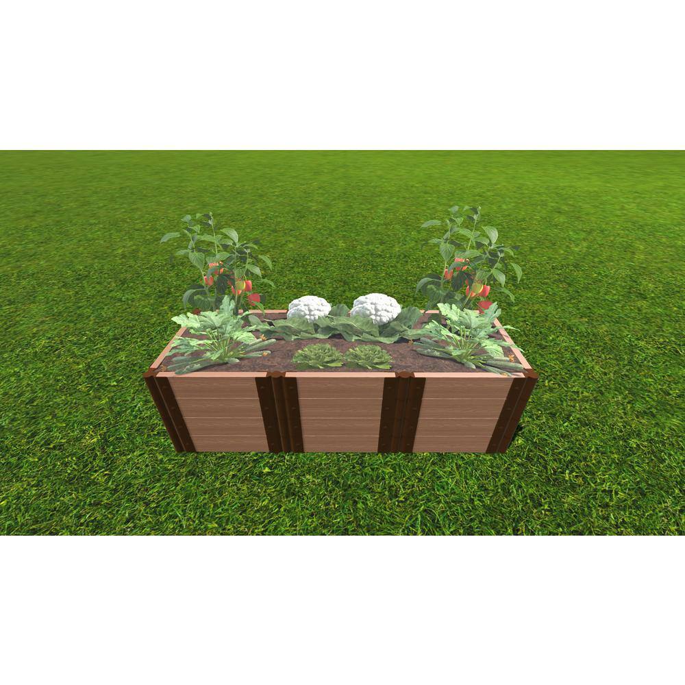 Frame It All Classic Sienna Composite 2 ft. x 6 ft. x 22 in. Raised Garden Bed - 2 in. Profile 200004093