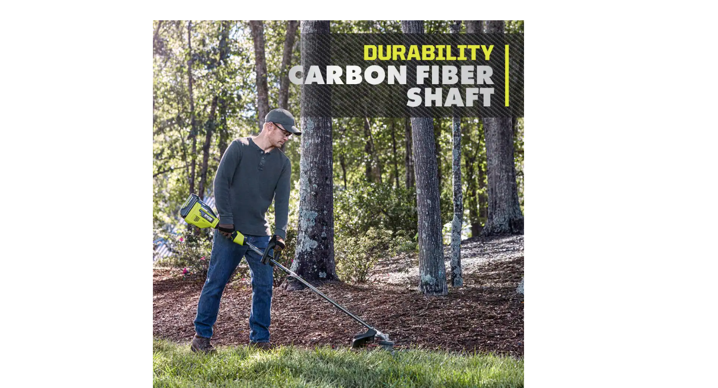 RYOBI RY40209BTLVNM 40V HP Brushless 15 in. Cordless Carbon Fiber Shaft Attachment Capable String Trimmer (Tool Only)