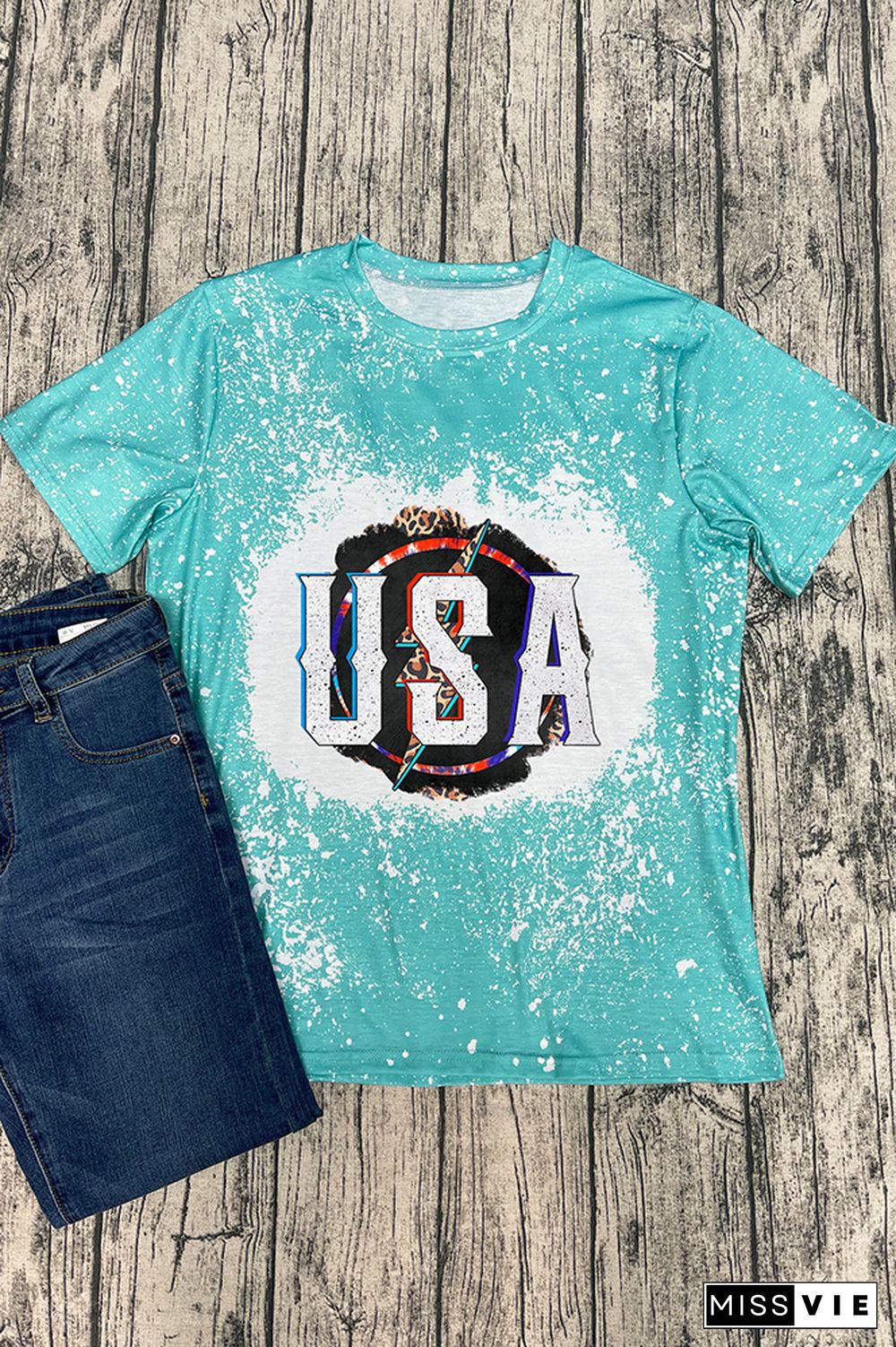 USA Lightning Graphic Tee Wholesale