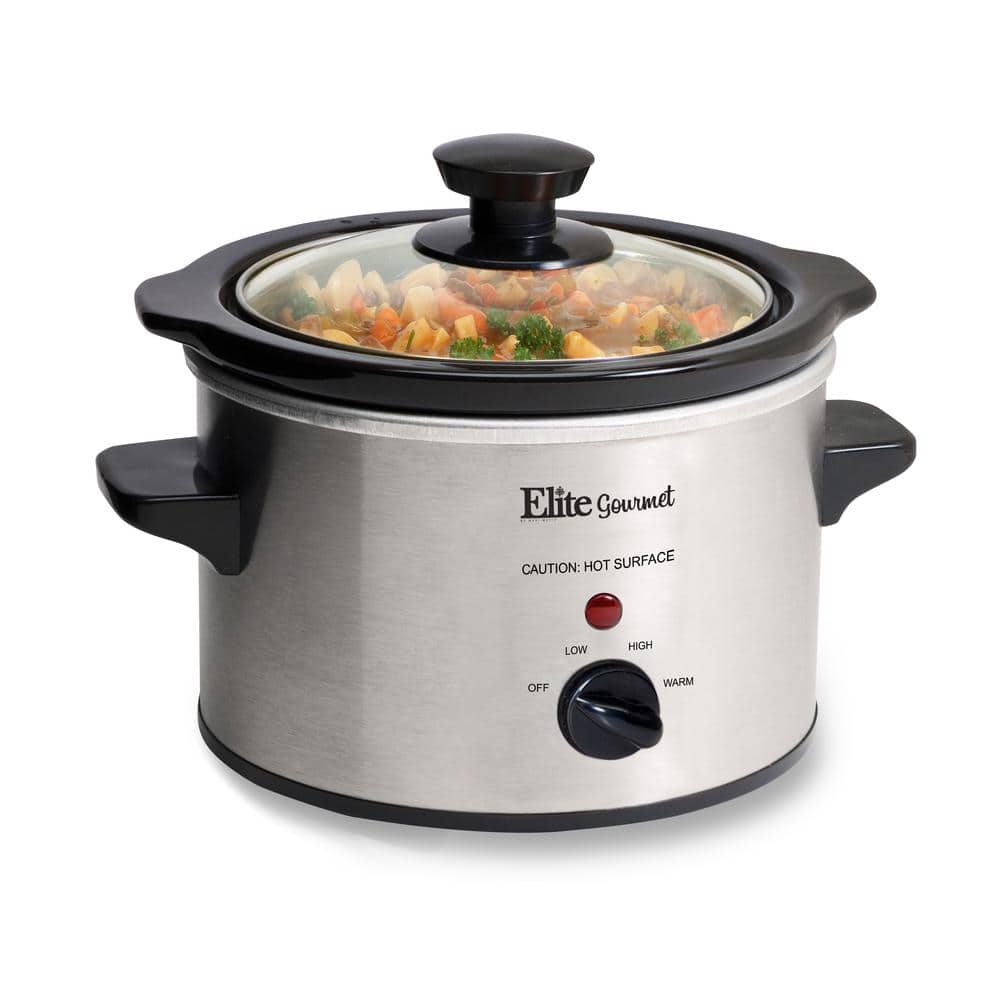 Elite Gourmet Gourmet 1.5 Qt. Stainless Steel Mini Slow Cooker MST-250XS