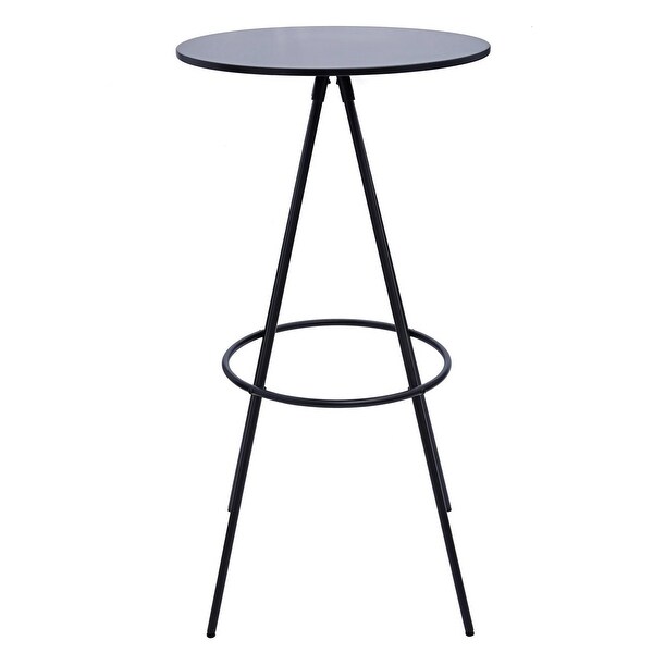 44 Inch Modern Bar Table， Hairpin Legs， Spacer， Composite Wood Surface