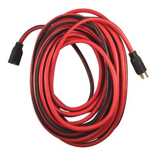 Husky 100 ft. 143 Medium Duty IndoorOutdoor Extension Cord RedBlack 63100HY