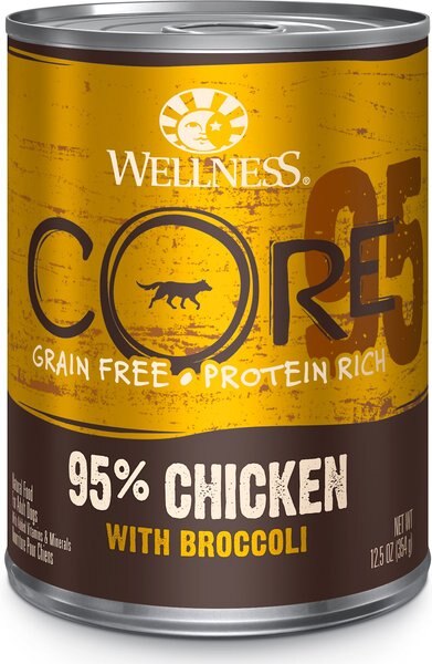 Wellness CORE 95% Grain-Free Chicken and Broccoli Canned Dog Food